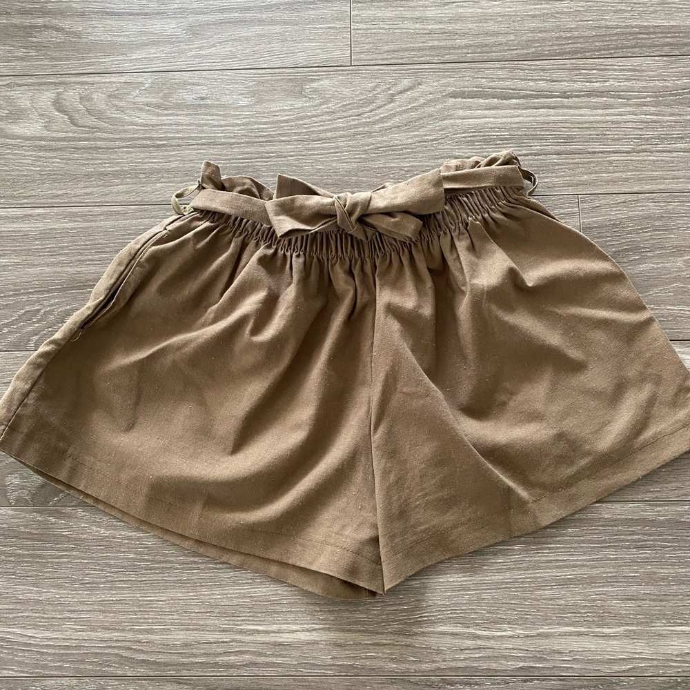 Linen Flare Shorts